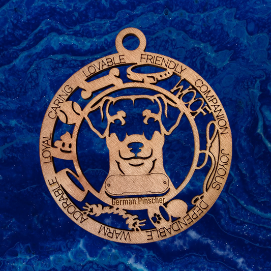 German Pinscher (Natural) Dog Ornament (78)