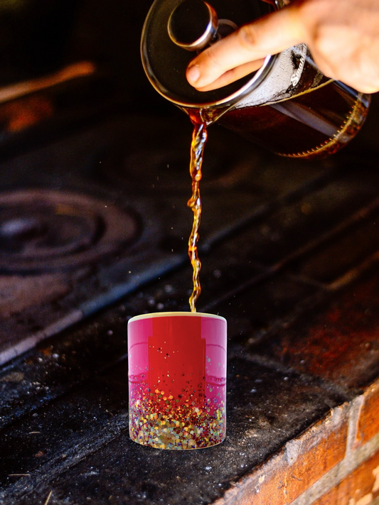 Pink Glitter 11 Oz. Ceramic Coffee/Tea Mug