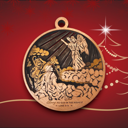 A King is Born Ornament - Glory to God in the Highest
