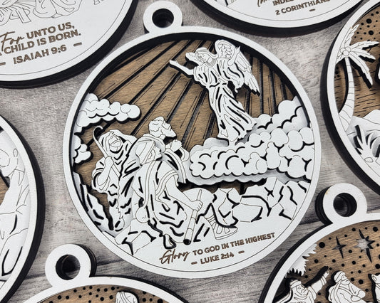 A King is Born Ornament - Glory to God in the Highest