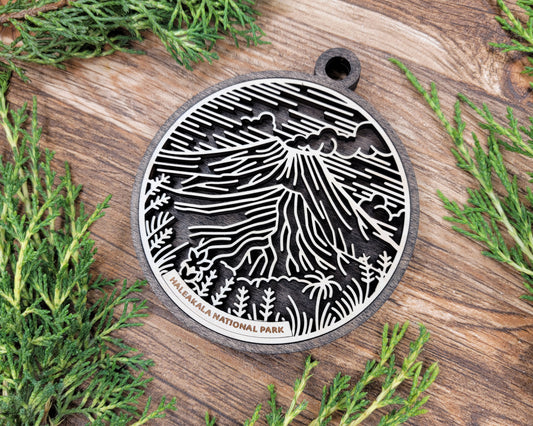 Haleakala National Park Line Art Ornament