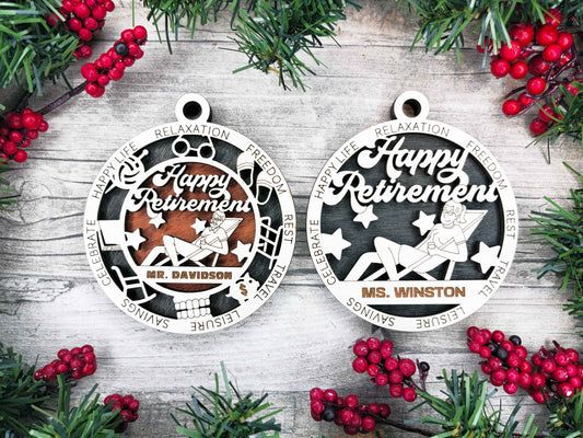 Happy Retirement Female Ornament