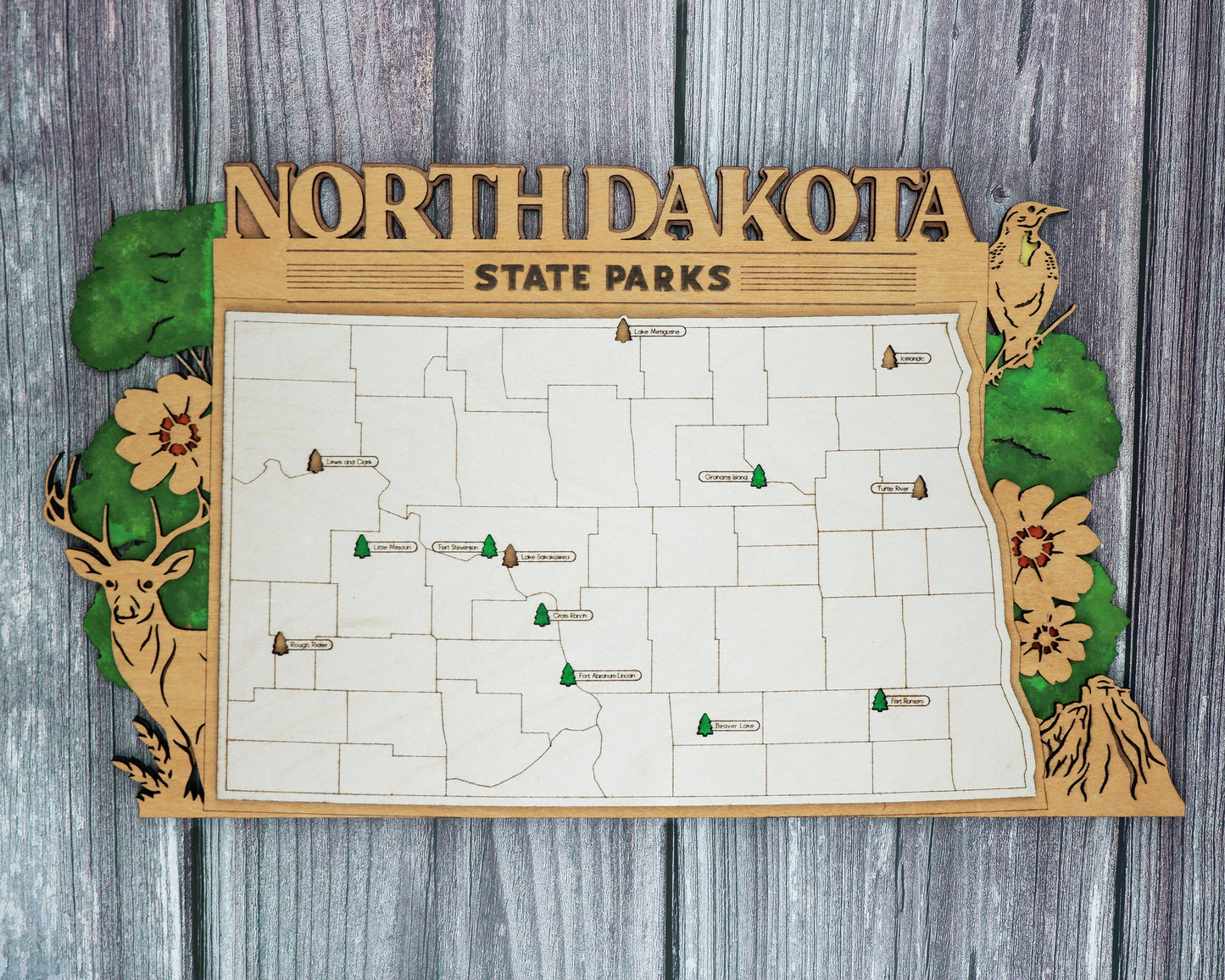 North Dakota State Park Map