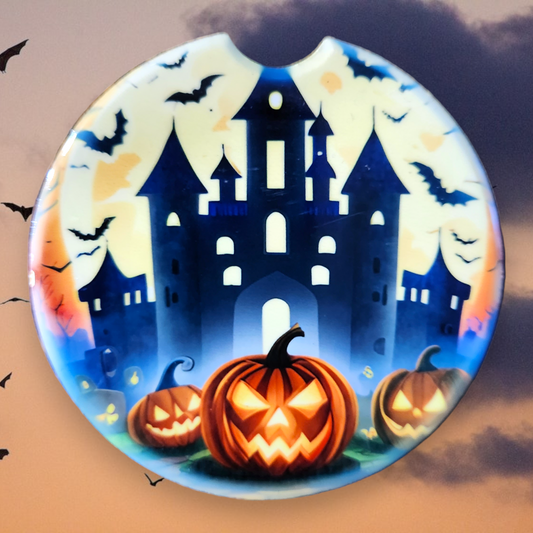 Halloween Castle and Pumpkin 3, Sandstone Car Coaster