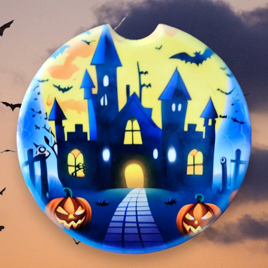 Halloween Castle and Pumpkin 4, Sandstone Car Coaster