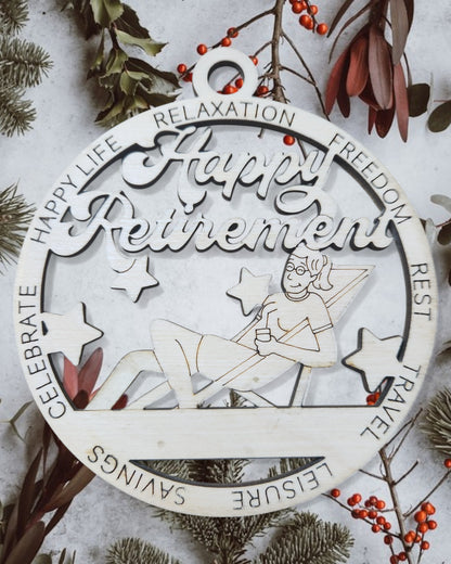 Happy Retirement Female Ornament