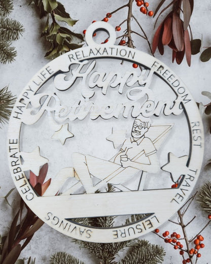 Happy Retirement Male Ornament