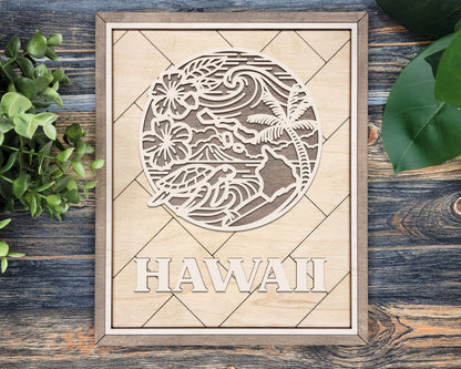 Hawaii Heritage Frame Pop Sign