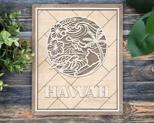 Hawaii Heritage Frame Pop Sign