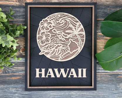 Hawaii Heritage Frame Pop Sign