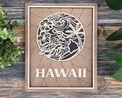 Hawaii Heritage Frame Pop Sign
