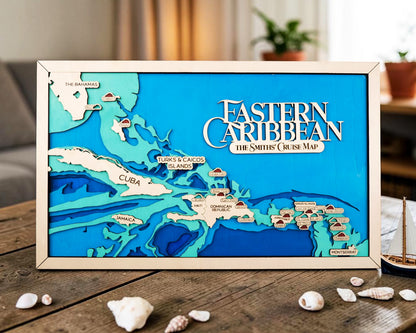Eastern Caribbean Cruise Travel Map