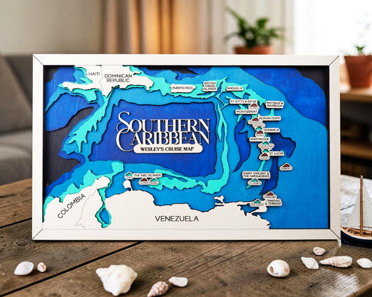 Southern Caribbean Cruise Travel Map