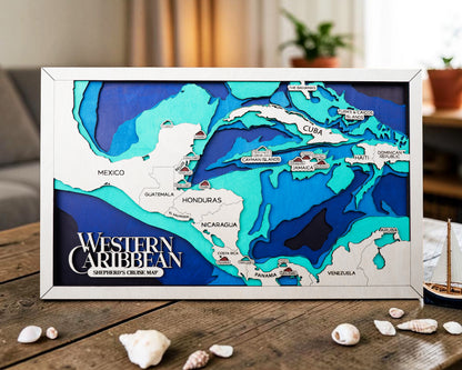 Western Caribbean Cruise Travel Map