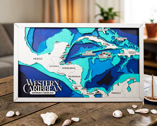 Western Caribbean Cruise Travel Map