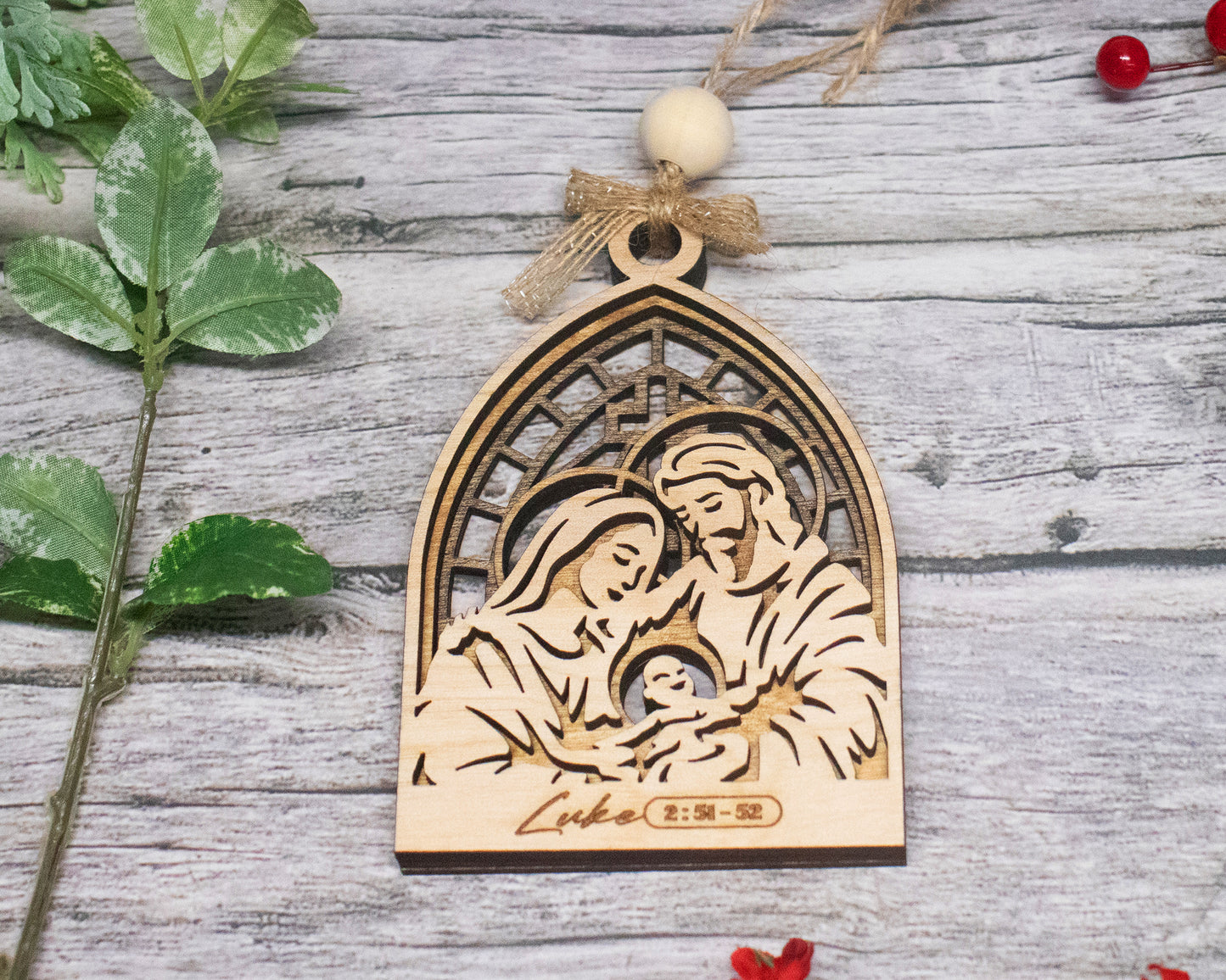 Holy Family Arched Christmas Story Ornament