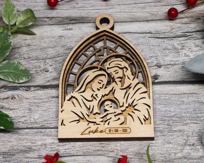 Holy Family Arched Christmas Story Ornament