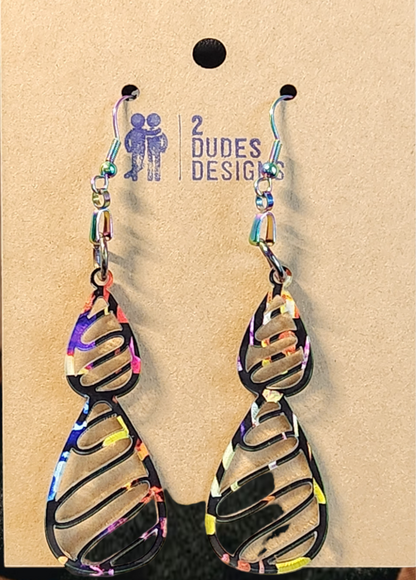 Double Helix Acrylic Dangle Earrings
