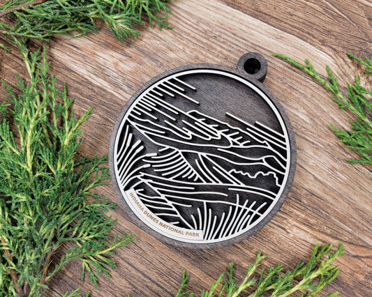 Indiana Dunes National Park Line Art Ornament