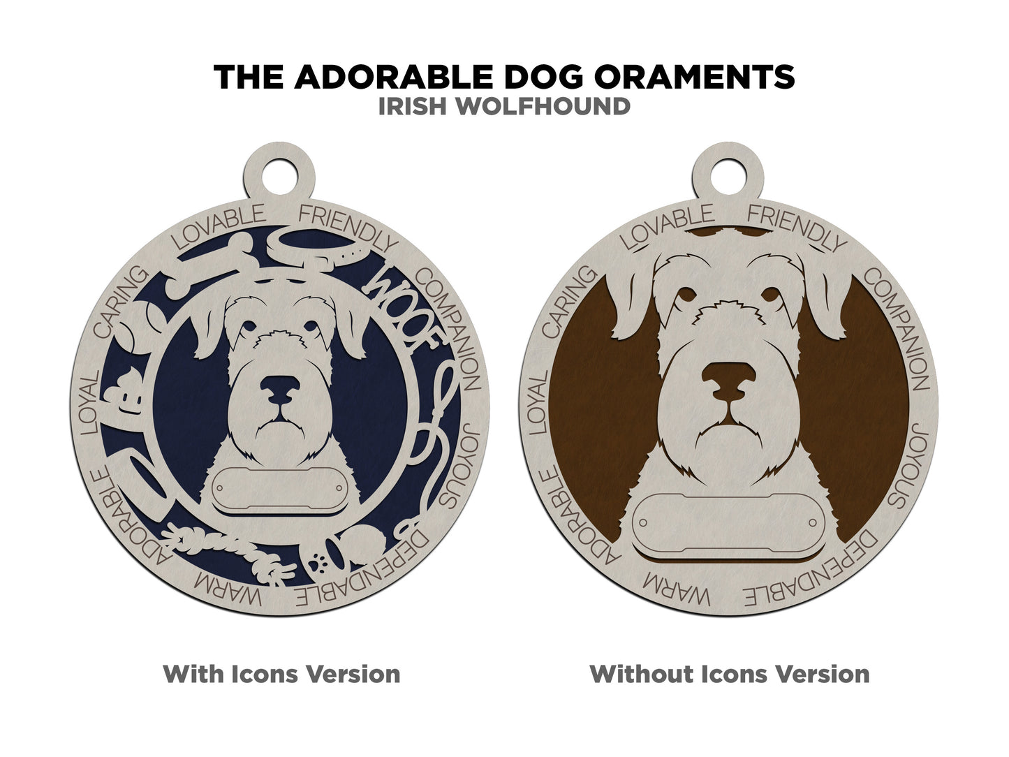 Irish Wolfhound Dog Ornament