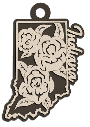 Indiana State Flower Christmas Ornament