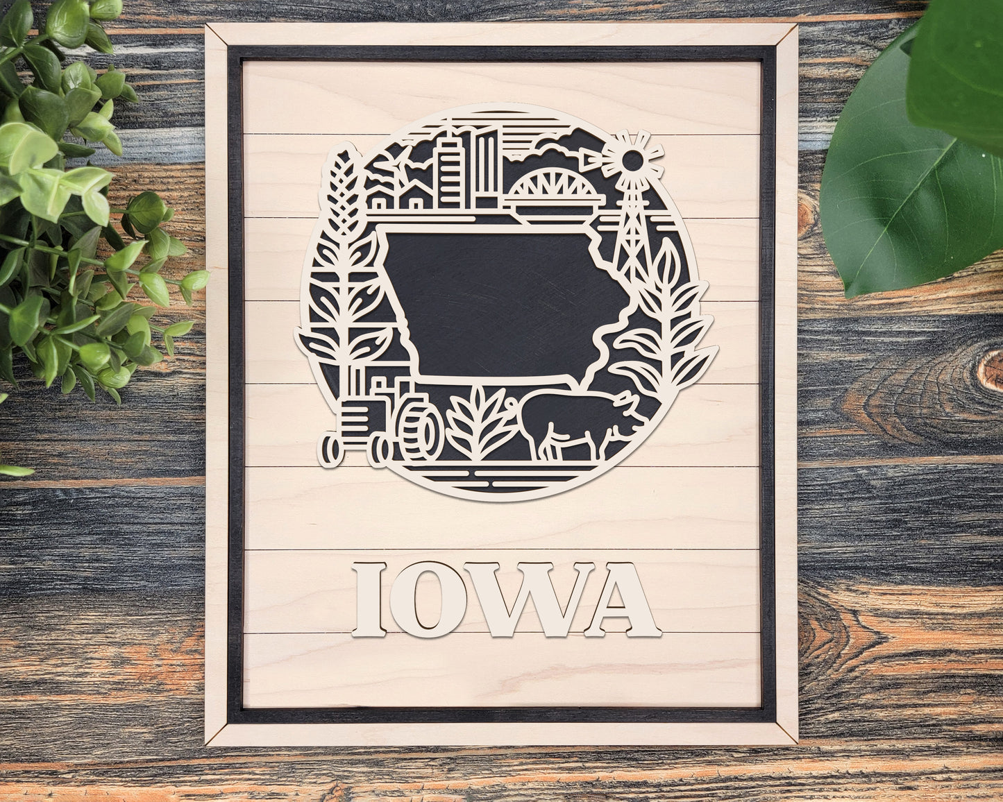 Iowa State Heritage Frame Pop Sign