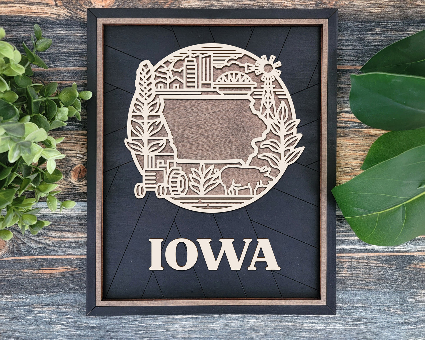 Iowa State Heritage Frame Pop Sign