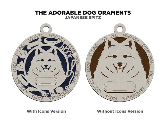 Japanese Spitz Dog Ornament (94)