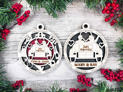 Just Married Ornament