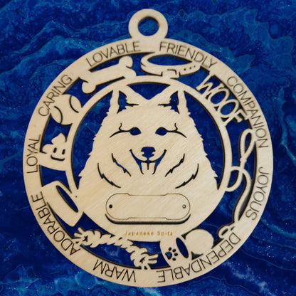 Japanese Spitz Dog Ornament