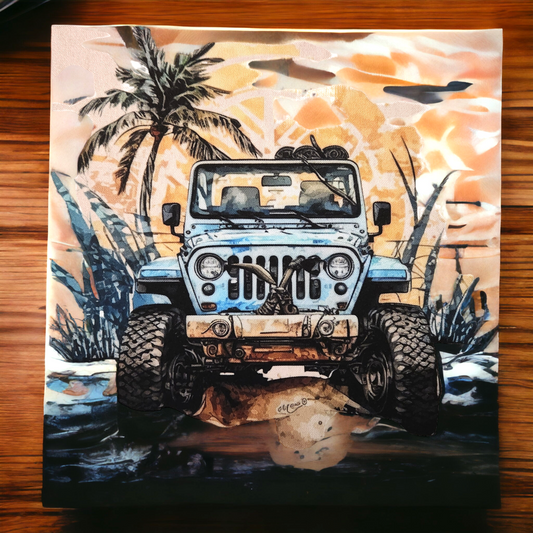 Jeep at the Beach