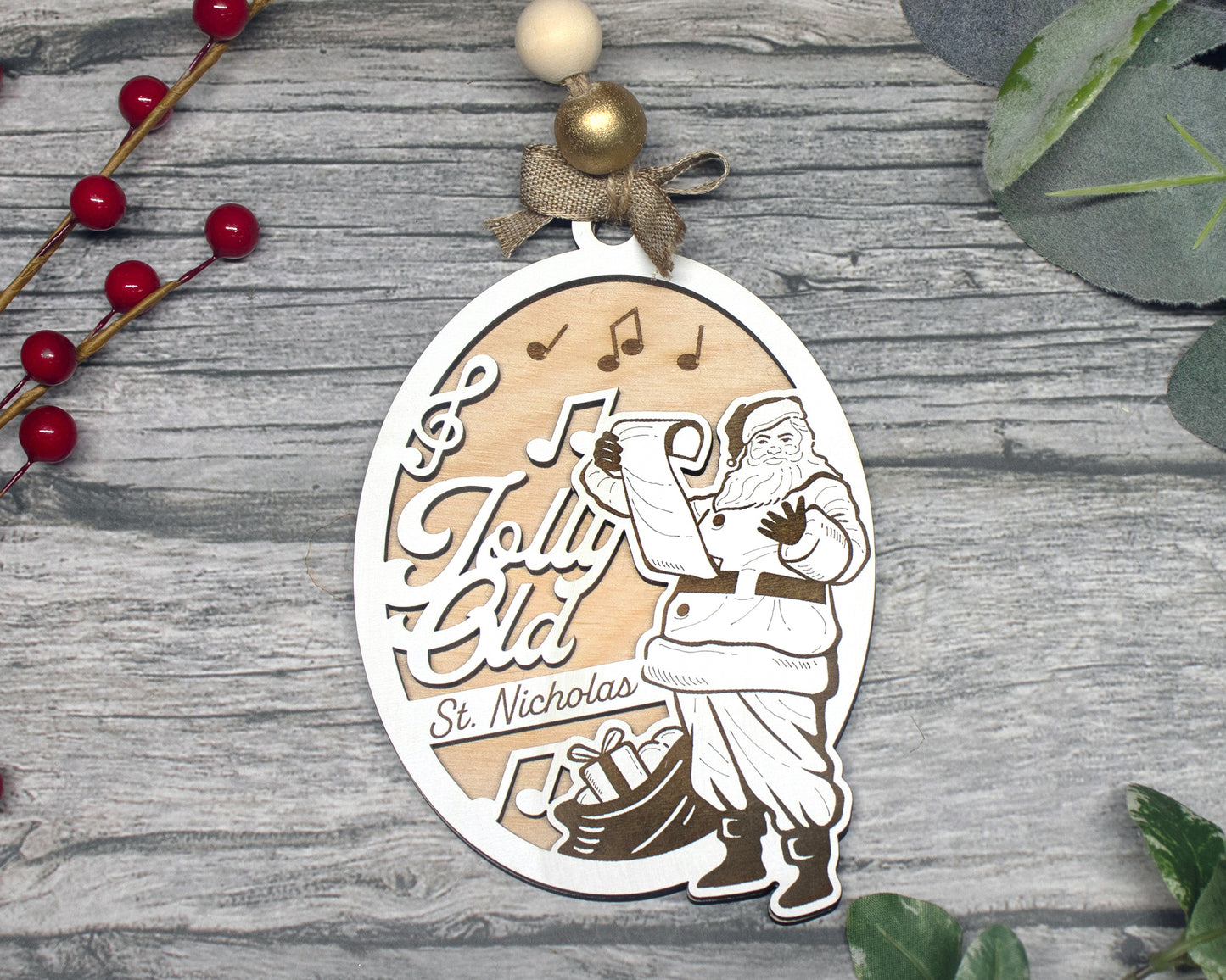 Jolly Old St. Nicholas Classic Christmas Carols Ornament