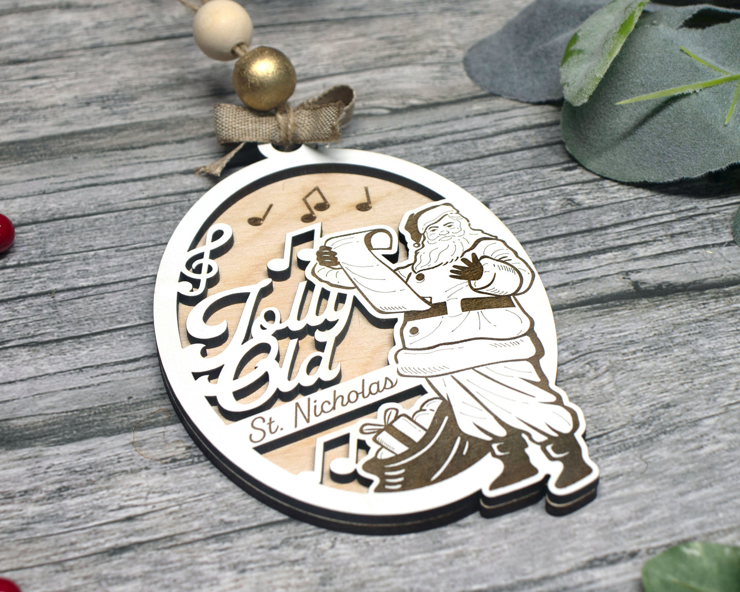 Jolly Old St. Nicholas Classic Christmas Carols Ornament