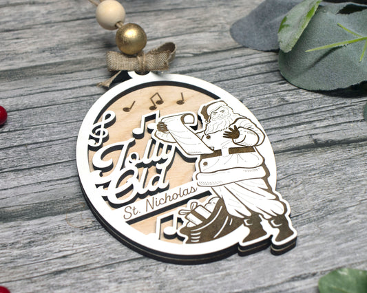 Jolly Old St. Nicholas Classic Christmas Carols Ornament