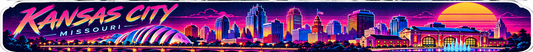 Kansas City Skyline Magnet - Synthwave/Retro wave Style