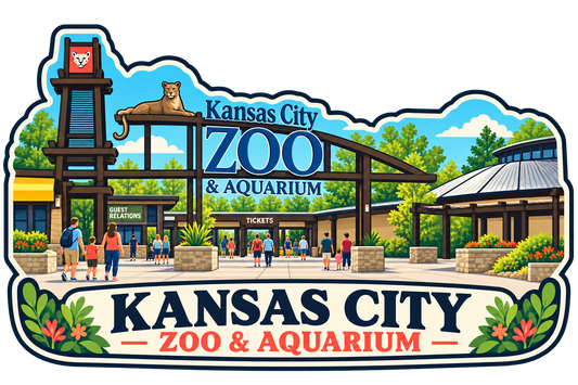 KC Zoo and Aquarium Magnets - Zoo Entrance MCM
