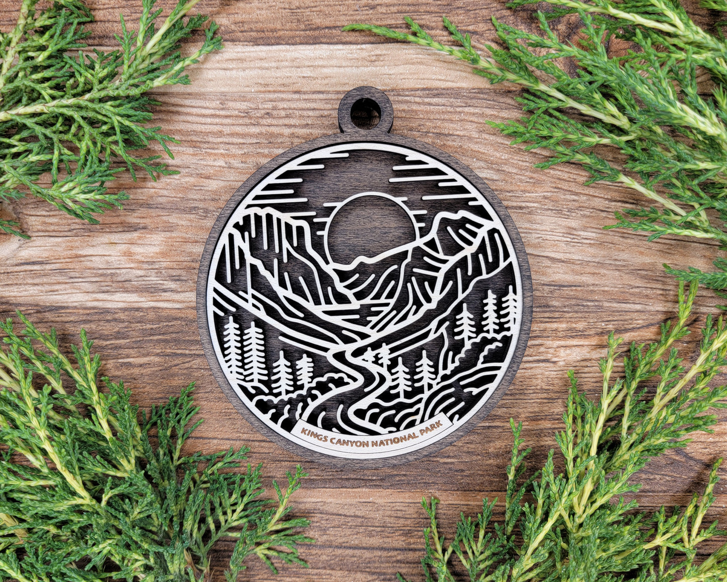 Kings Canyon National Park Line Art Ornament