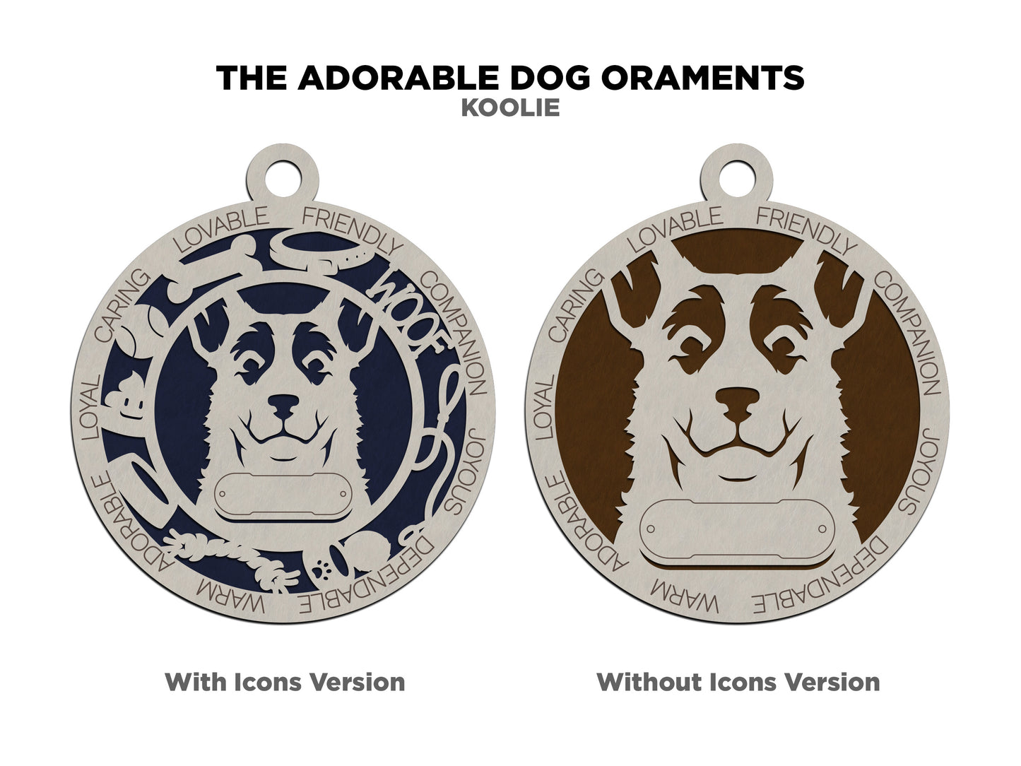 Koolie Dog Ornament