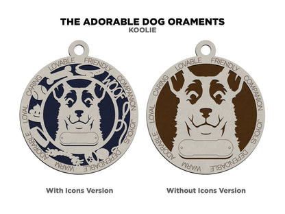 Koolie Dog Ornament
