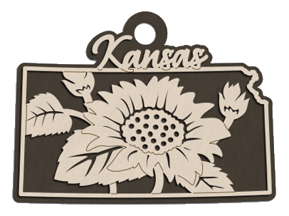 Kansas State Flower Christmas Ornament