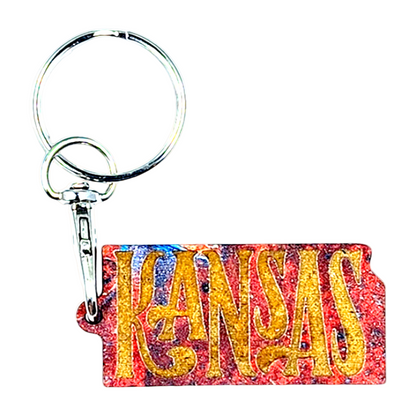 Kansas Keychain - Etched