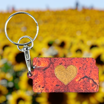 Kansas Keychain - Heart