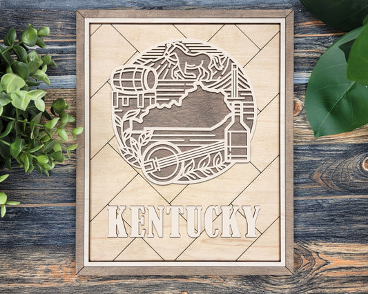 Kentucky State Heritage Frame Pop Sign
