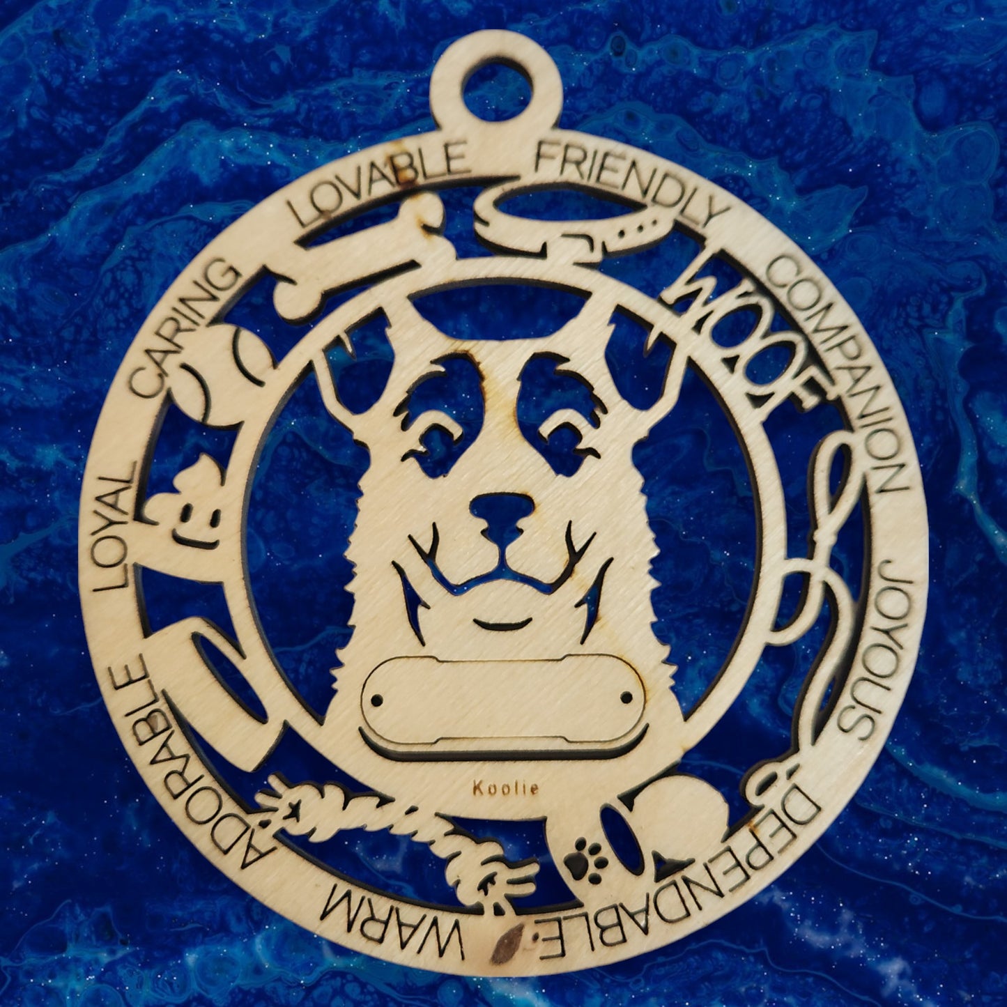 Koolie Dog Ornament