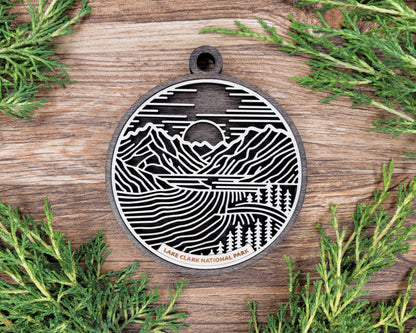 Lake Clark National Park Line Art Ornament