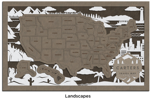 Landscapes Travel Tracking Map