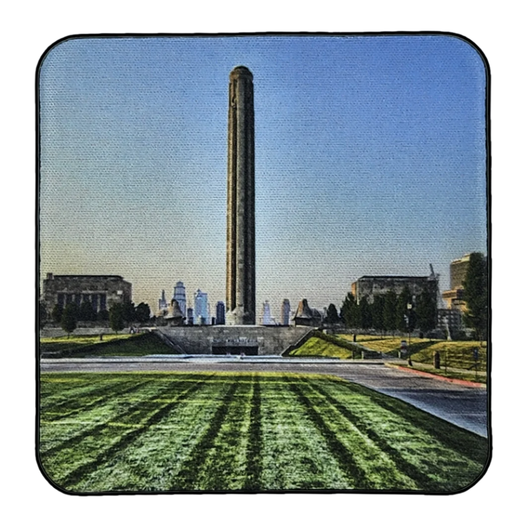 Liberty Memorial in Summer, Neoprene Square Cup Coaster