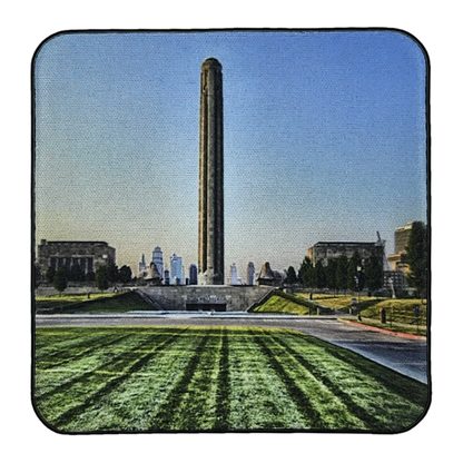 Liberty Memorial in Summer, Neoprene Square Cup Coaster