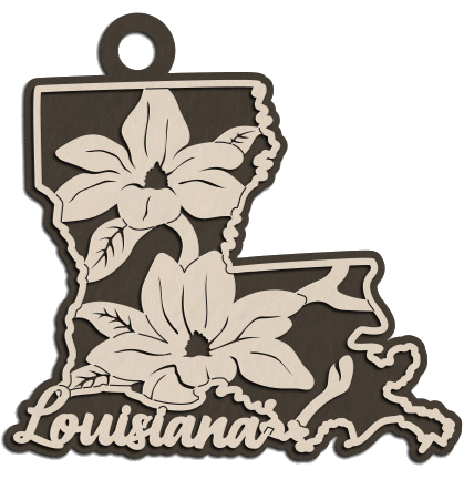 Louisiana State Flower Christmas Ornament