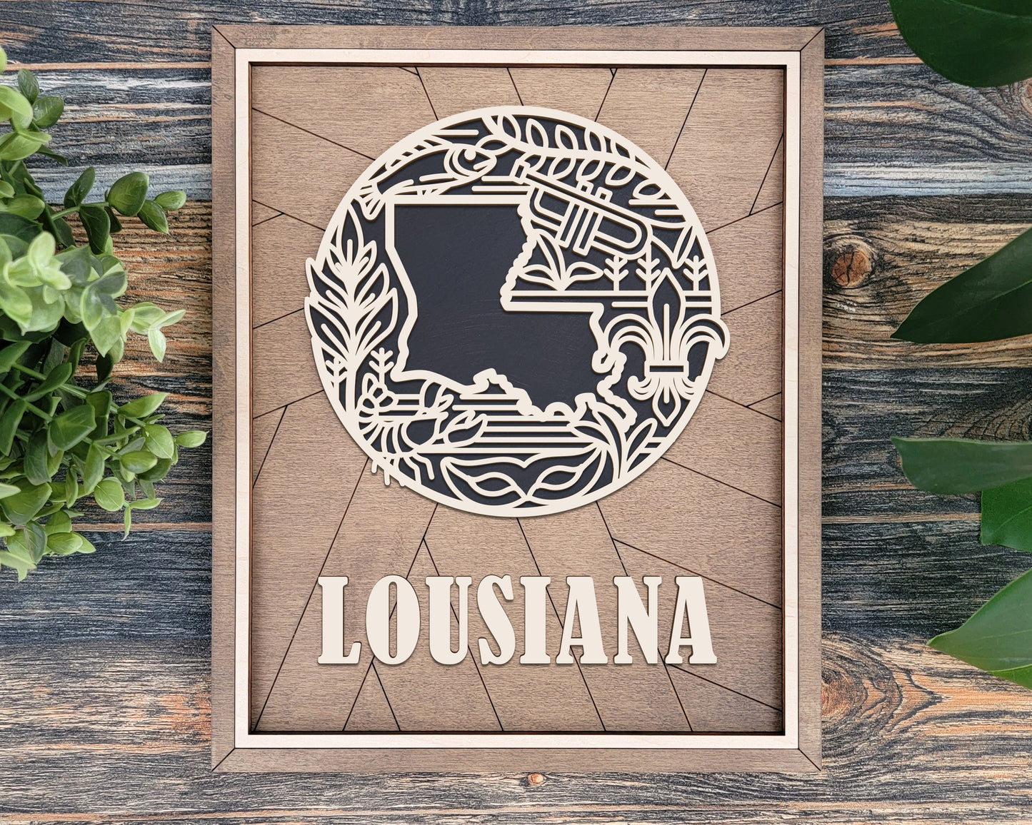 Louisiana State Heritage Frame Pop Sign